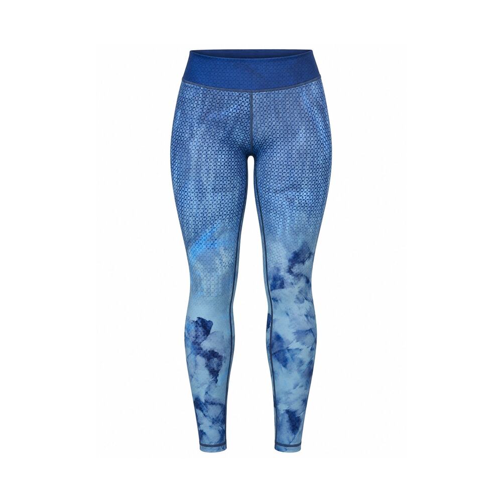 prAna Blue Abstract Marbled Leggings Size Large Yoga Athleisure